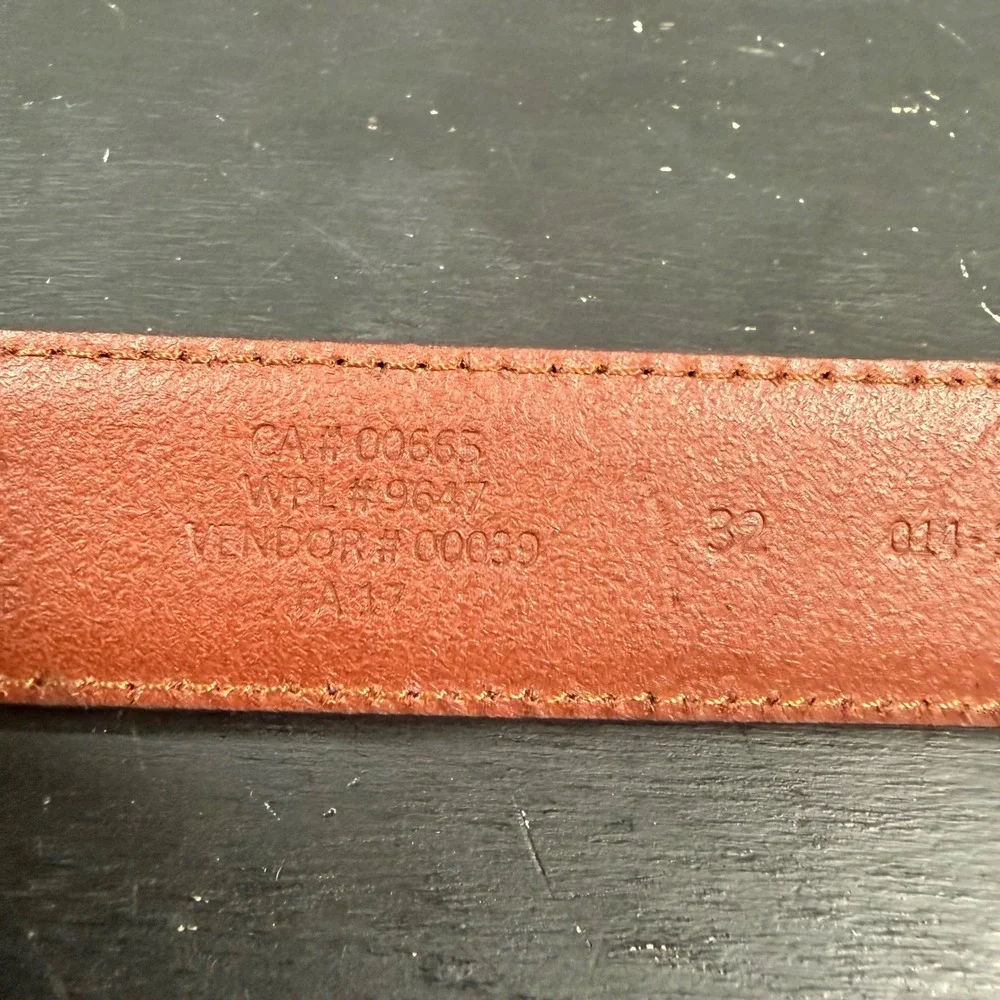 Eddie Bauer Leather Belt Mens 32 Brown Buckle‎ Classic Casual Dress Accessory